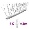 5-row Stainless Steel Bird & Pigeon Spikes Set of 6 10'
