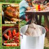 30 Qt. Aluminum Turkey Deep Fryer Pot with Injector Thermometer Kit and 54, 000 BTU Outdoor Propane Stove Burner Stand for 20 Lbs Turkey