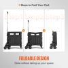 Stair Climbing Cart 53L Foldable Shopping Cart w/ Lid & Adjustable Handle