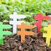 100 Pcs PVC Plant Labels Guidepost Pattern Plastic Plant Tags Nursery Garden Plant Markers, Yellow
